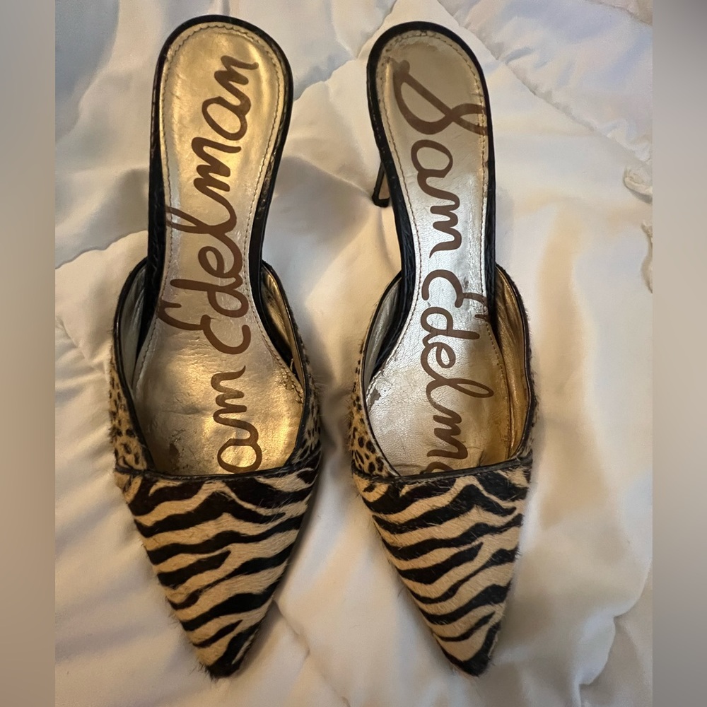 Leopard and Zebra print mules